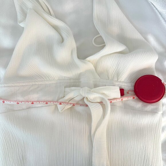 NWOT! Mr. Buho White Gauze Front Tie Waist Mini Dress/Cover-Up - Picture 10 of 12